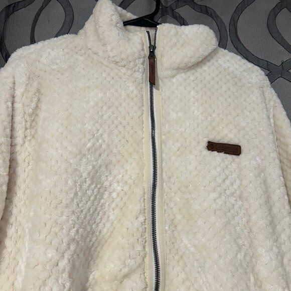 Colombia Cream Sherpa Full-Zip Jacket Women's XL - Picture 1 of 6